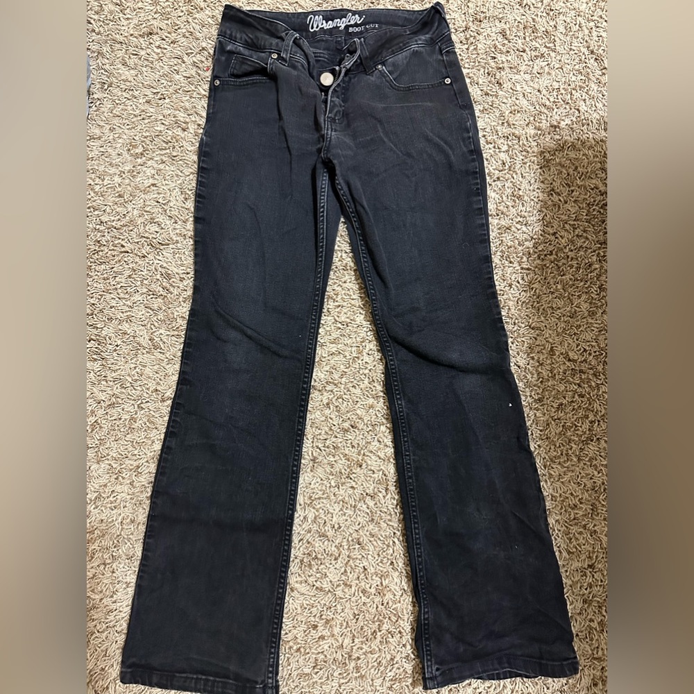 Black bootcut Wrangler
